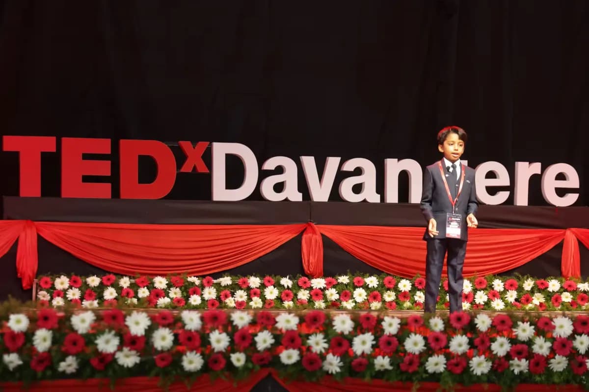 Garuda Balaji speaking at TEDxDavangere 2025