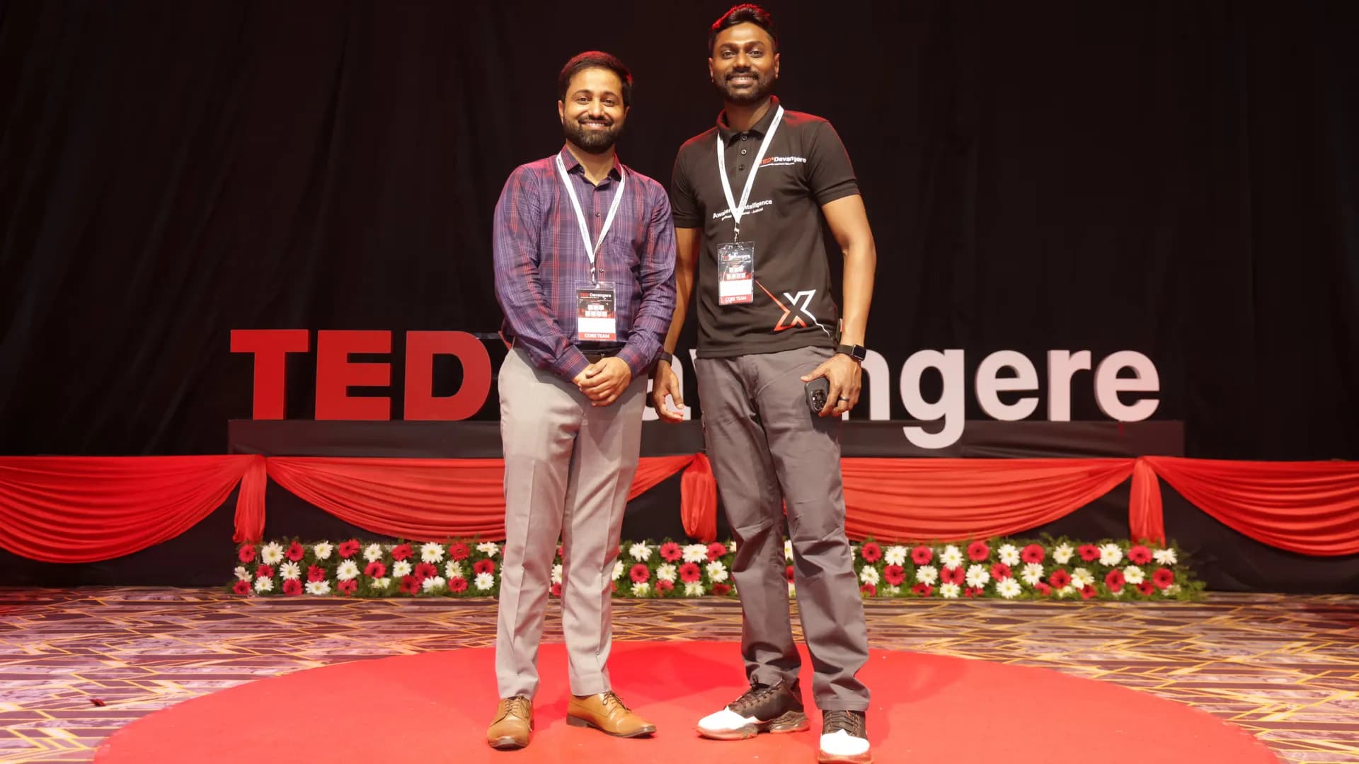 The TEDxDavangere organising team on stage