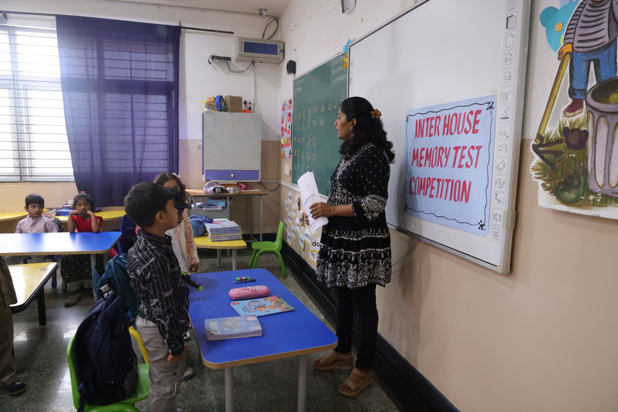 Inter-House Memory Test Competition for Nursery, Lower Kindergarten (LKG), and Upper Kindergarten (UKG)