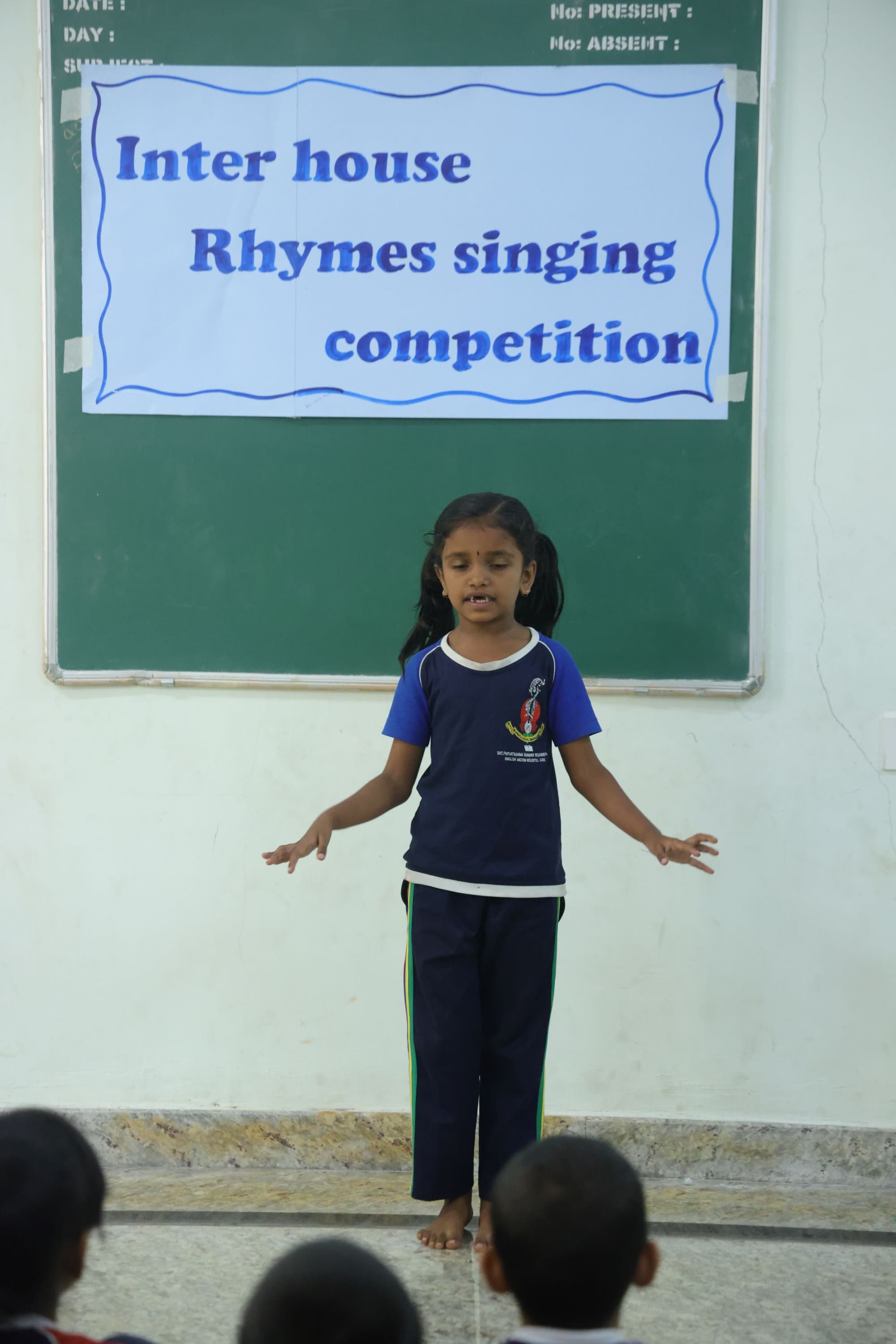 Inter-House Rhymes Singing Competition for Nursery, Lower Kindergarten (LKG), and Upper Kindergarten (UKG